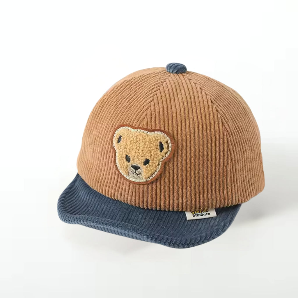 Bear Patch Cap - Caramel and Navy