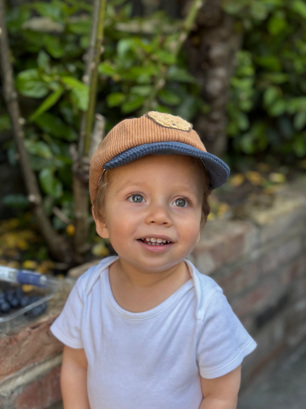 Bear Patch Cap - Caramel and Navy