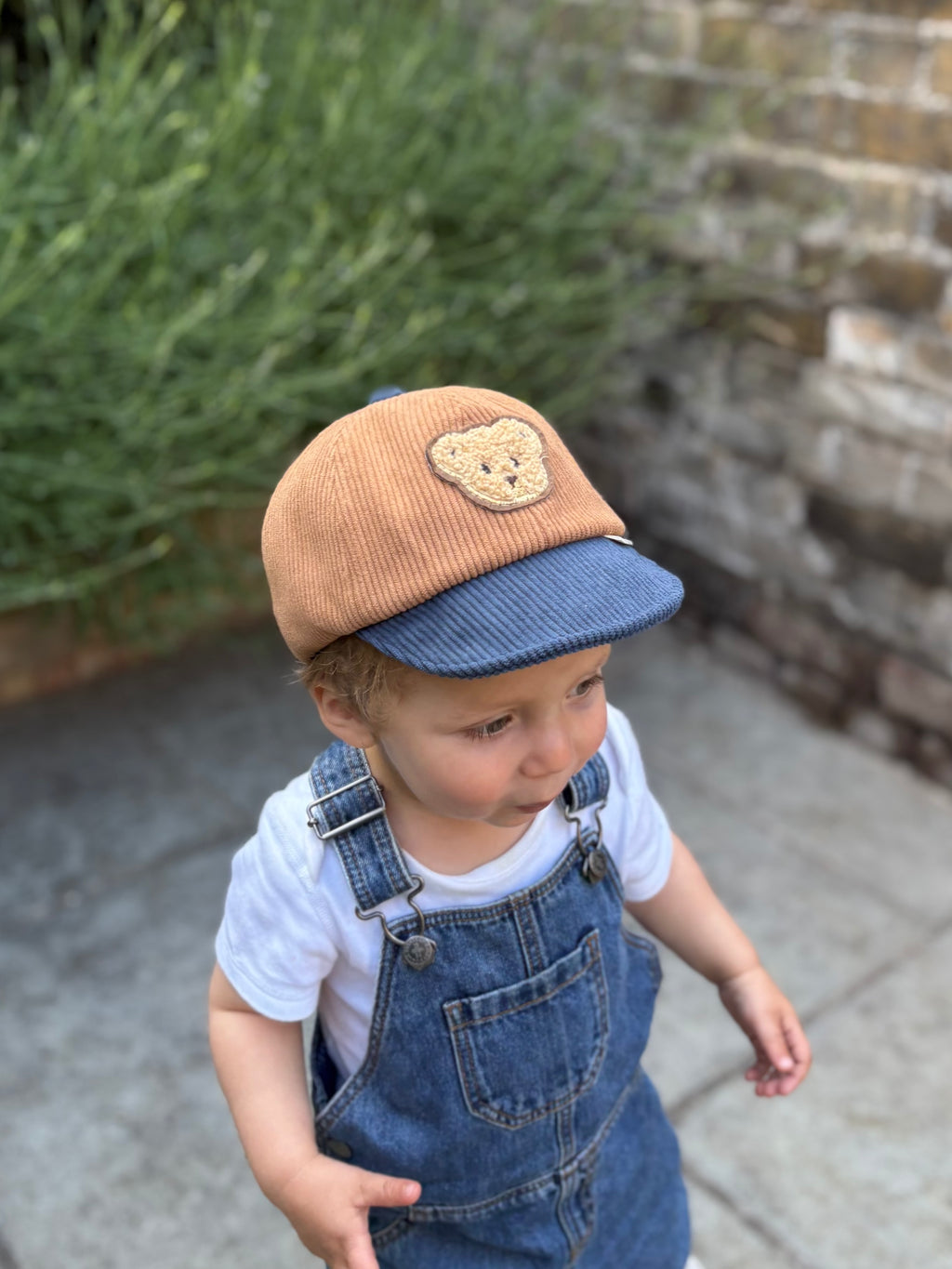Bear Patch Cap - Caramel and Navy