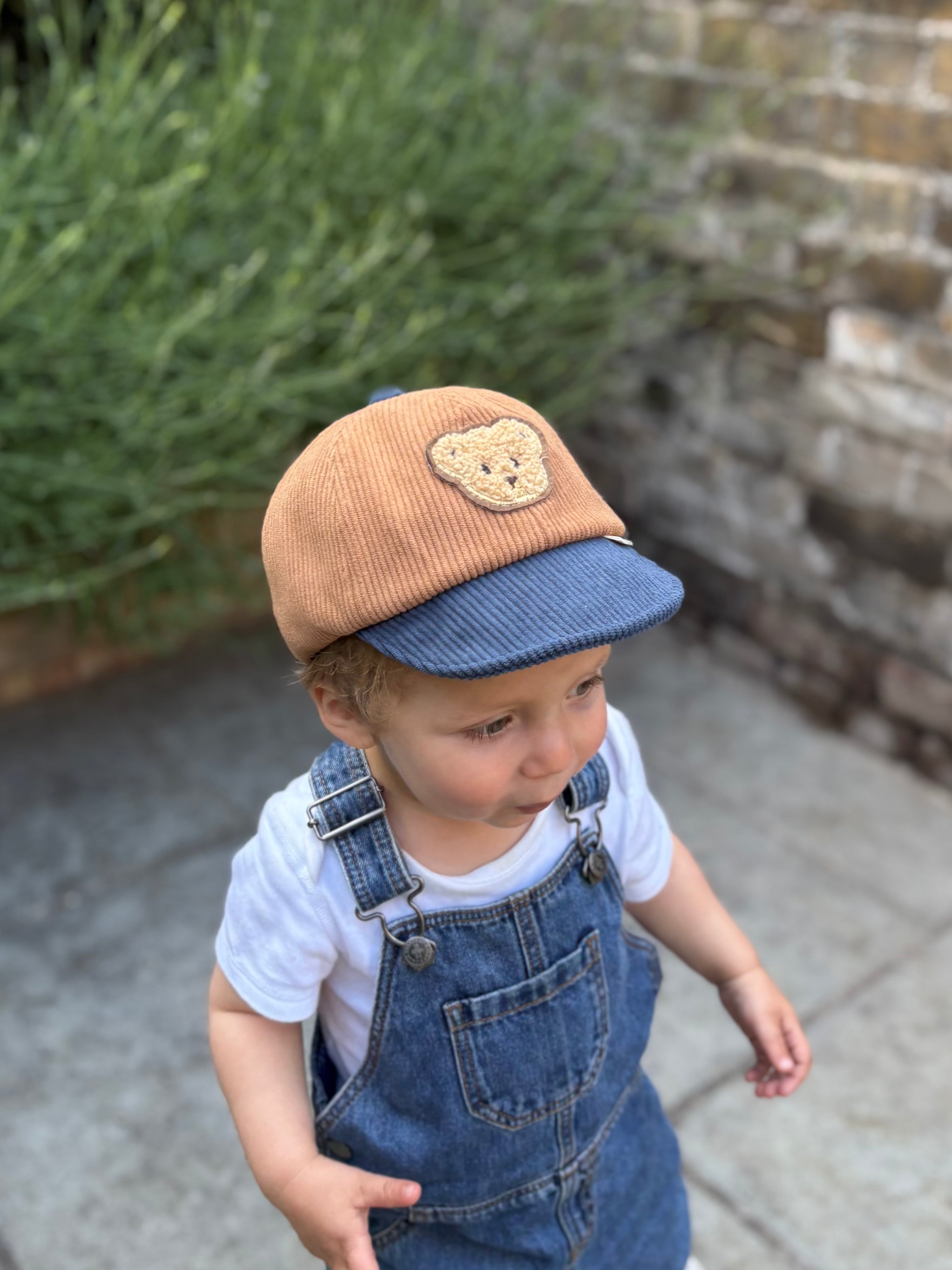 Bear Patch Cap - Caramel and Navy