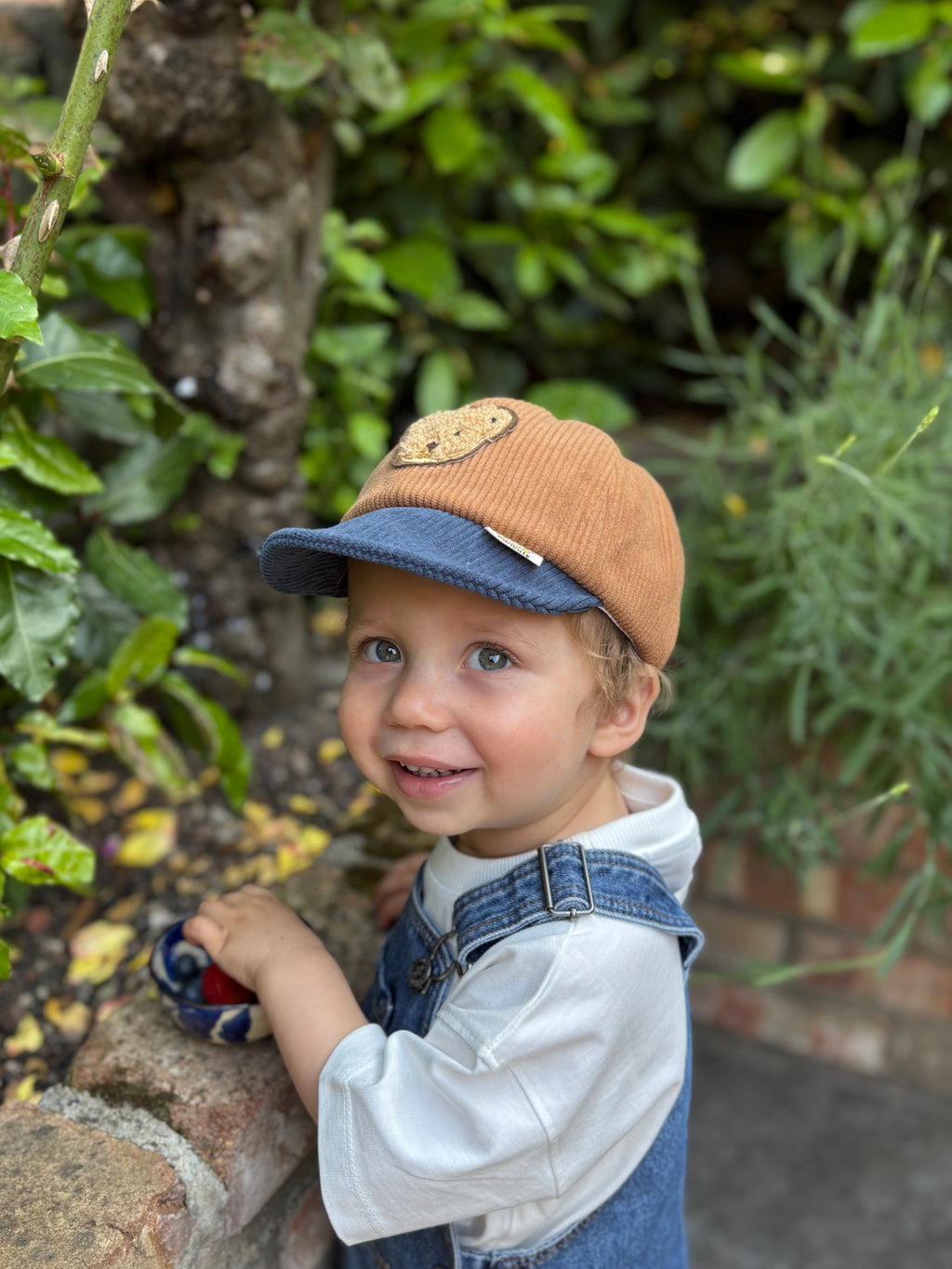 Bear Patch Cap - Caramel and Navy